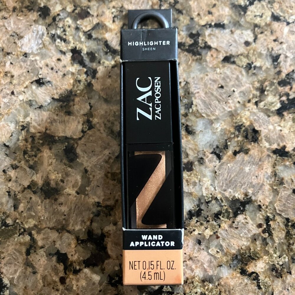 Zac ZacPosen Sheen Highlighter with Wand Applicator - 0.15 fl. oz. Sealed.
